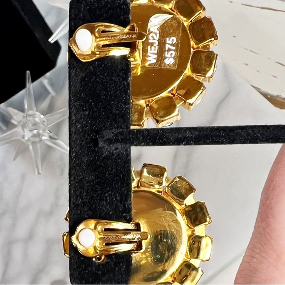 Dolce & Gabbana Couture Rare Crystal Anchor Clip-On Earrings - Picture 9 of 13